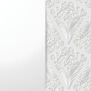 白色浮雕花纹墙纸图案