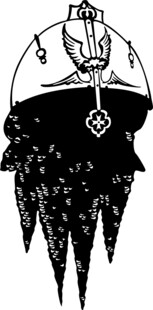 神秘黑猫女巫插画形象