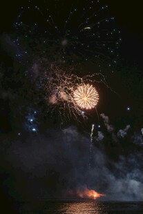 夜空绽放的绚烂烟花