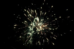 绚丽烟花绽放夜空