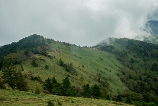 青山云雾间的自然美景