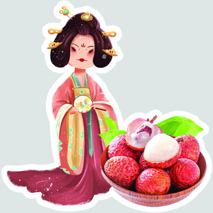 古风仕女与鲜果