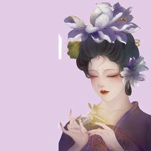古风美人簪花图