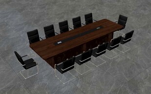会议桌C4D模型