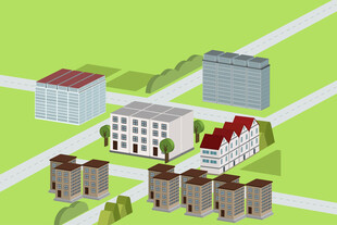 城市建筑群俯瞰图
