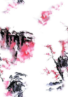 水墨写意花卉图