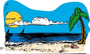 夏日海滩风光