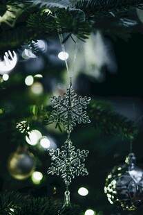 梦幻雪花圣诞装饰场景