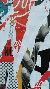 抽象拼贴艺术画面