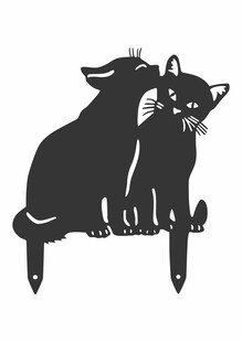 两只猫依偎在一起