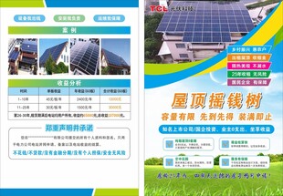 光伏发电  新能源宣传单