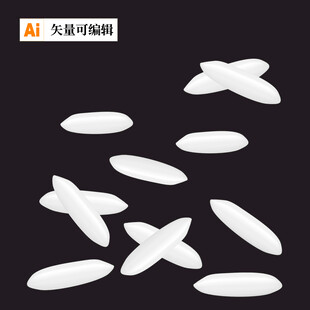 白色米粒 矢量