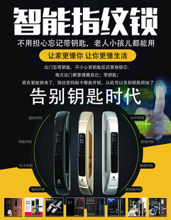 海报 智能指纹锁