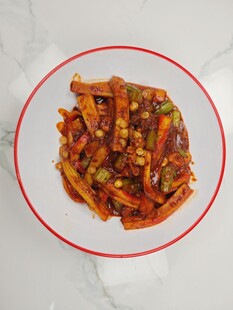 新疆特色美味炒年糕
