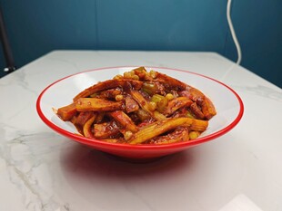 新疆特色美味炒年糕