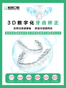 3D数字化牙齿矫正宣传图