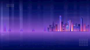 未来都市夜景
