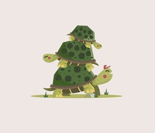 卡通乌龟插画