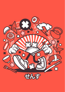 日式潮流元素插画
