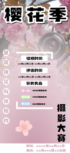 樱花季摄影大赛宣传海报
