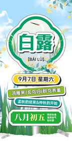 白露节气养生饮食宣传图