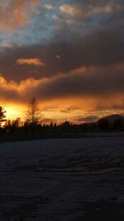 夕阳下的旷野美景