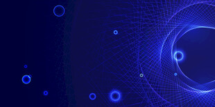 蓝色科技感抽象线条背景图