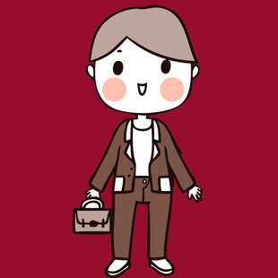 卡通商务风提包人物形象