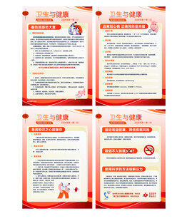 卫生与健康须知宣传页展示