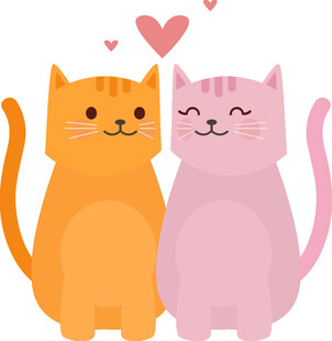 甜蜜依偎的可爱猫咪