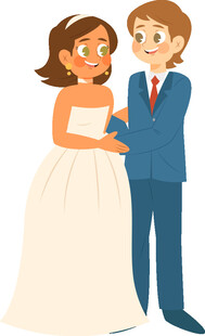 幸福的新婚夫妇