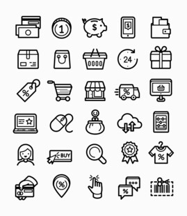电商相关图标 