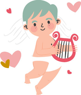 小天使弹奏竖琴