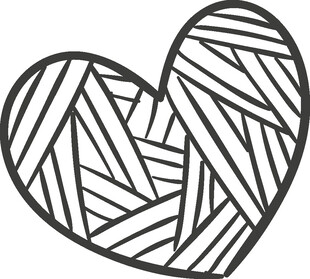 心形线条图案设计