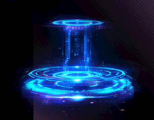 蓝色魔法传送阵特效