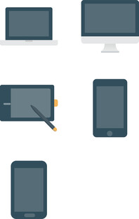 多样电子设备展示