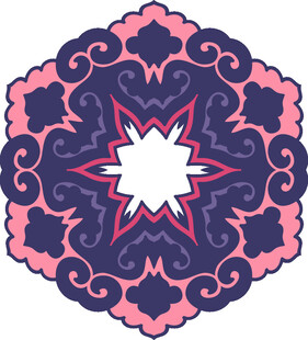 中式传统圆形花纹图案