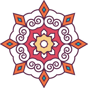 民族风几何花纹装饰图案