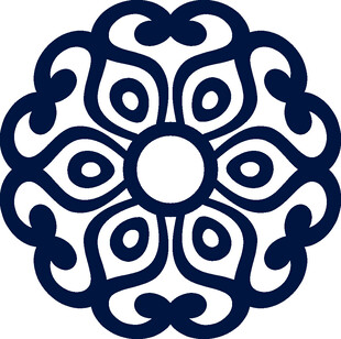 中式传统圆形花纹图案