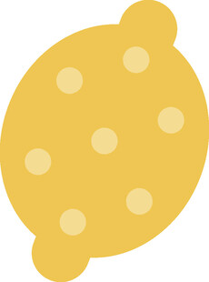 卡通风格黄色带点柠檬