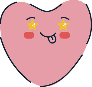 可爱心形表情图案