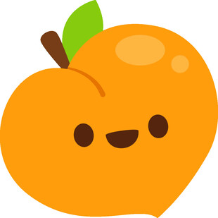 可爱笑脸黄桃卡通形象