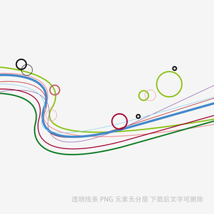 多彩曲线环绕的抽象图案