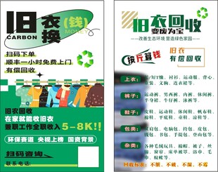 旧衣回收宣传海报
