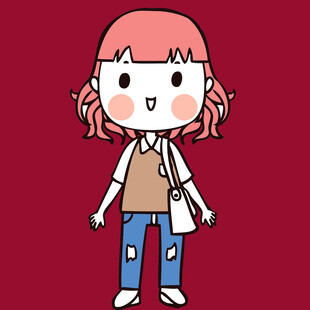 卡通双马尾女孩时尚穿搭