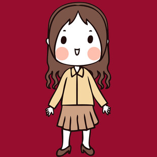 可爱卡通女孩穿搭形象