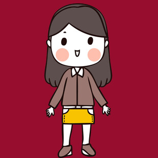 卡通女孩时尚穿搭展示