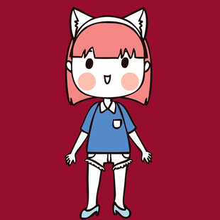 卡通猫耳女孩形象