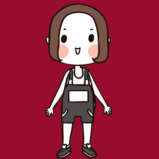 卡通女孩运动装扮形象