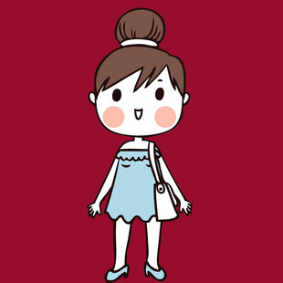 可爱卡通女孩时尚装扮